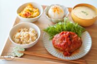 【トマト煮込みハンバーグの献立】副菜・付け合せレシピ